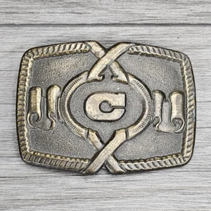 Oden Inc Messing Vintage Monogramm 'C' Gürtelschnalle - Bild 1 von 4
