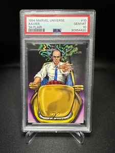 1994 MARVEL UNIVERSE '94 FLAIR' - Xavier - PSA 10 - Population 14 - #10 - Picture 1 of 4