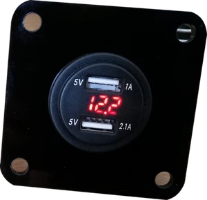 Switch Panel 12V RED USB Control Charging Unit Motorhome VW Campervan - Picture 1 of 1