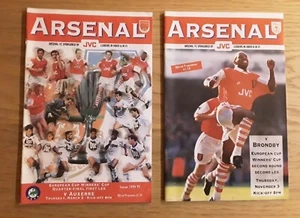 Arsenal 1994/95 Home Cup Winners Cup Matches select from menu - Picture 1 of 3