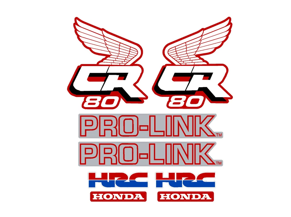 Juego de calcomanías para moto Honda CR80 1988, fundas, guardabarros y basculante CR 80 Foto 1 de 1