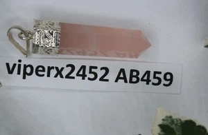 1 Wand rose quartz pale  Pendant 6 sides Natural Stone Reiki Healing Amulet - Photo 1 sur 3