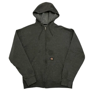 Dickies Hoodie Sweatshirt Zip Up Grey Mens S Cotton/Poly - Picture 1 of 13