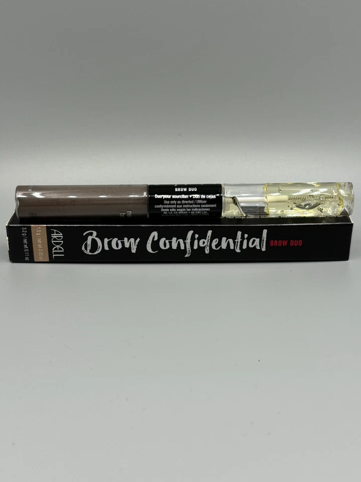 Aplicador de cejas Ardell Brow Confidential de doble extremo marrón medio 0,05 oz Foto 1 de 1