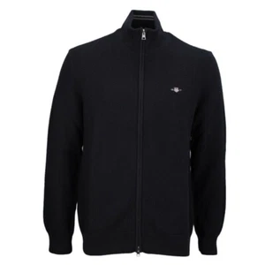 Gant men's cardigan black plain 8030212 5 black - Picture 1 of 2