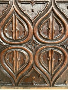 A Stunning Gothic Panel in oak (1 From 4) - Picture 1 of 9