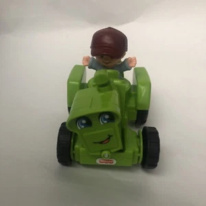 Fisher Price Little People Green Tractor with Helpful Harvester boy figure - Picture 1 of 4