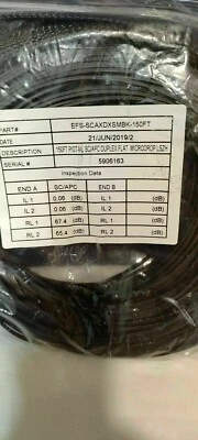 Fiber Optic Cable/ 15 FT./ Pigtail/ SC/APC Duplex Flat/ Microdrop LSZH - Image 1 of 4