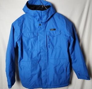 Burton Dryride Men L Hood Blue 4 Large Pockets Ski Winter Jacket