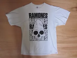 Vintage RAMONES Pinhead Skull HEY HO LET'S GO T-Shirt, XL, 2-Sided, 100% Cotton - Picture 1 of 5