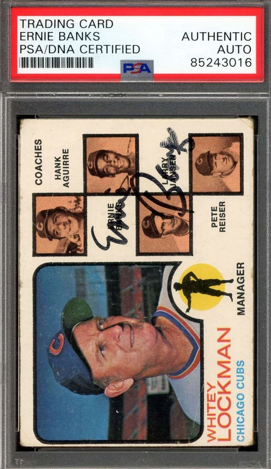 Ernie Banks PSA DNA Signed Rare 1973 Topps Autograph - Image 1 of 1