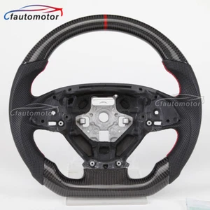 Carbon Fiber Perforated Leather Steering Wheel For Chevrolet Corvette C7 14-19 - Picture 1 of 10