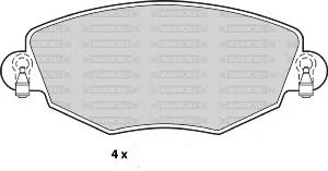 Front Brake Pads to Fit: Jaguar X-Type Saloon & Estate 01- - Image 1 of 1