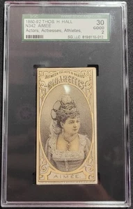 1880-92 ENTRE ACTOS ACTORES Y ACTRICES TOBACO N342 AIMEE SGC2 - Imagen 1 de 2