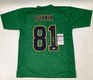 CAMISETA FIRMADA IRLANDESA LUCHA MILES BOYKIN NOTRE DAME CERTIFICADO DE AUTENTICIDAD JSA Testigos - Imagen 1 de 3