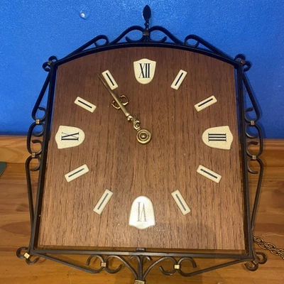 Vintage German junghans Weight Driven Chiming Wall Clock  spares or repair  - Image 1 of 4