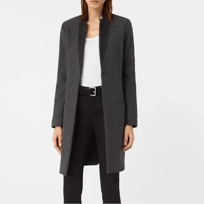 ALL SAINTS Leni Wool Suede Coat - Image 1 of 4