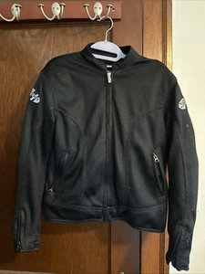 Joe Rocket Black Mesh Armored Motorcycle Zip Jacket Women DIVA Size L Biker Moto - Bild 1 von 9