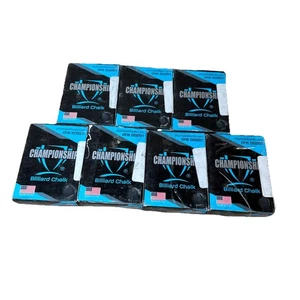 Gesso da biliardo vintage Championship - 84 pezzi NOS in scatola originale - nero - Foto 1 di 5