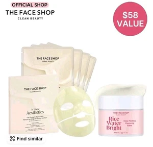The Face Shop Rice Water Bright Peeling Balm And Collagen Mask Duo Set - Picture 1 of 5