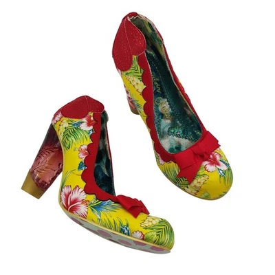Irregular Choice Deliciosamente Floral Pinup Twee Novedad Mujeres 39 EE. UU. 8 Tacones con Lazo Foto 1 de 4