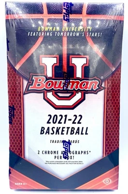 2021-22 Bowman University Basketball Factory Sealed Hobby Box NEW! - Image 1 of 3