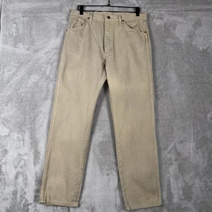 Wrangler Jeans Cowboy Cut 13MWZTN Original Fit Mens 34x32 Beige Tan Khaki Rodeo - Picture 1 of 15