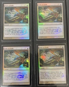 DCI Foil Path to Exile English Set of 4 Magic The Gathering Card Game - Picture 1 of 2