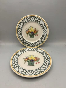Villeroy & Boch Basket 6.25" Bread & Butter Plates Germany Set of 2 - Picture 1 of 2