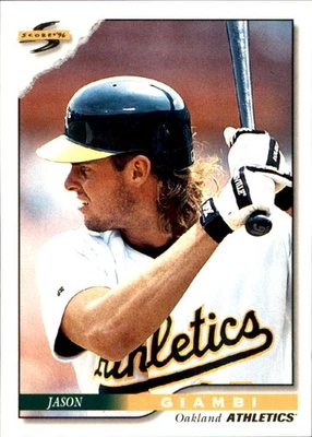 Джейсон Джамби 1996 счет #44 Oakland Athletics Бесплатная доставка AutographDen - Изображение 1 из 2
