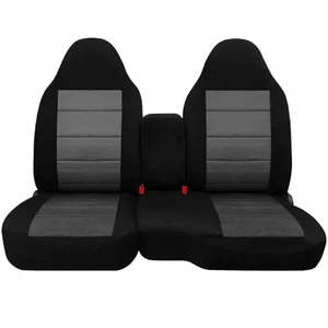 60/40 Front Seat Covers Cushion W/Armrest Cover Fit For Chevy Colorado 2004-2012 - Picture 1 of 13