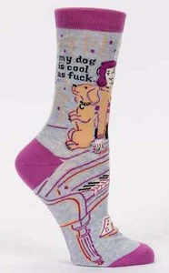 My Dog is Cool as F*ck Women's Crew Socks - BlueQ - Picture 1 of 1