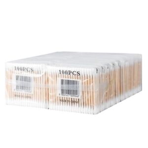2000 Qtips/Cotton Swabs bamboo Stick  Double Tiped 20 packs of 100 swabs