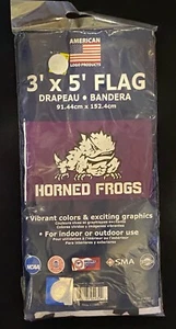 TCU HORNED FROGS 3'X5' DELUXE FLAG BRAND NEW WINCRAFT - Picture 1 of 1