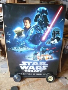 STAR WARS TRILOGY V, EMPIRE STRIKES BACK, DVD enrollado original 1-sh / póster de película - Imagen 1 de 3