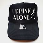 Casquette chapeau I Drink Alone style camionneur vintage maille mousse à claquer avant Johnny
