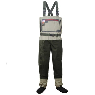 Fly Fishing Stocking Foot Chest Waders Affordable Breathable Waterproof Wader - Image 1 of 4