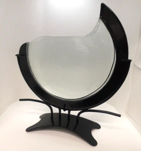 Modern Art Mark Hines Standing Glass Vase With Black Metal Stand - Picture 1 of 4