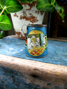 Antique Ohio Art Tin Pitcher Little Red Riding Hood Grandmother and the Wolf