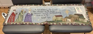 Xmas Tapestry Table Runner The 3 Wise Men 90cmx30.5 Cm Made in USA - Picture 1 of 6