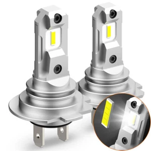 2X H7 CANBUS LED Headlight Kit Low Bulbs Beam Power High 6500K Xenon White - Picture 1 of 14