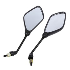 HU 2pcs Retroviseur miroir blanc droit gauche 8MM universel pour moto scooter