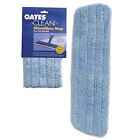Oates Clean 35cm MICROFIBRE FLOOR MOP REFILL Blue Traps Dirt Grime - Aust Brand