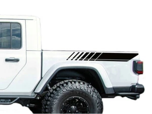 2 PCS Pickup Trunk Stripe Car Sticker For Jeep Gladiator Bed Box Side Decals - Picture 1 of 6