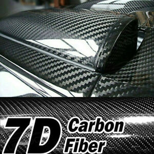 7D Carbon Fiber Car Glossy Accessories Vinyl Film Auto Interior Wrap Stickers