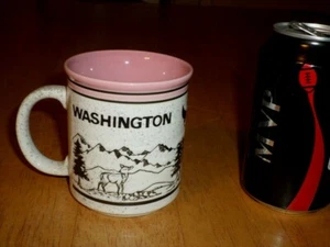"WASINGTON STATE", [3-D] IMAGE LOGO'S, Ceramic Coffee Cup/ Mug, #1970 yrs. JAPAN - Picture 1 of 9