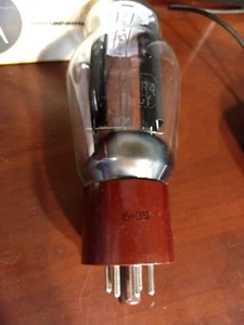 RCA ST Cunningham 5R4GY Brown Base Dual Black Plate Vac. Tube 6-1935 Tested Good - Picture 1 of 6