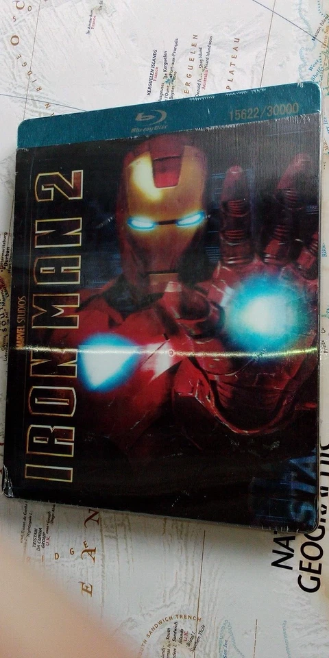 Iron Man 2 Blu-ray DVD 3 Disc Steelbook Target Limited Ed Metal Case RARE OOP R1
