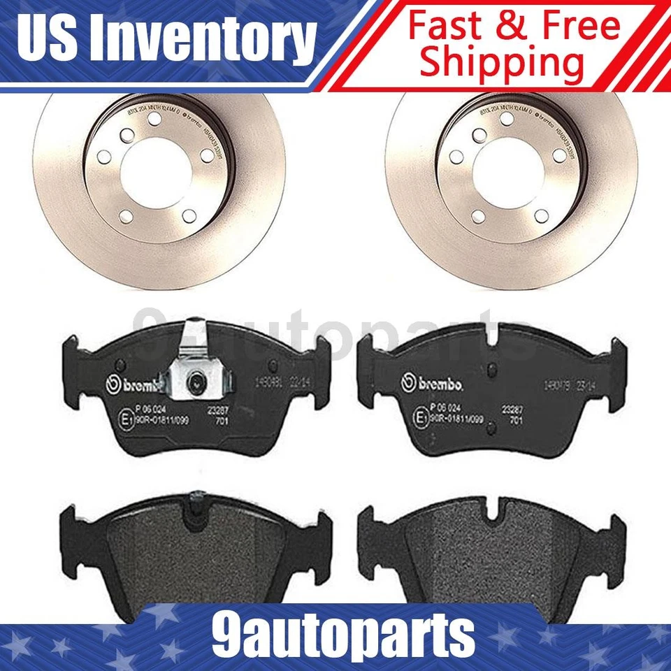 Kit de frenos delanteros Brembo rotores de disco pastillas de freno para BMW 318ti 1995 1996 1997 Foto 1 de 4