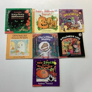 halloween autumn fall holiday boys children's 7 book lot - Picture 1 of 4